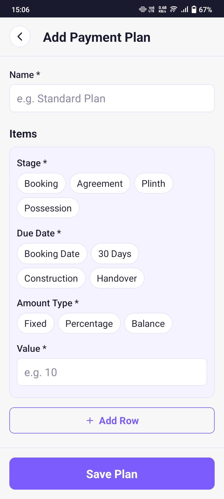 Build a Payment Plan