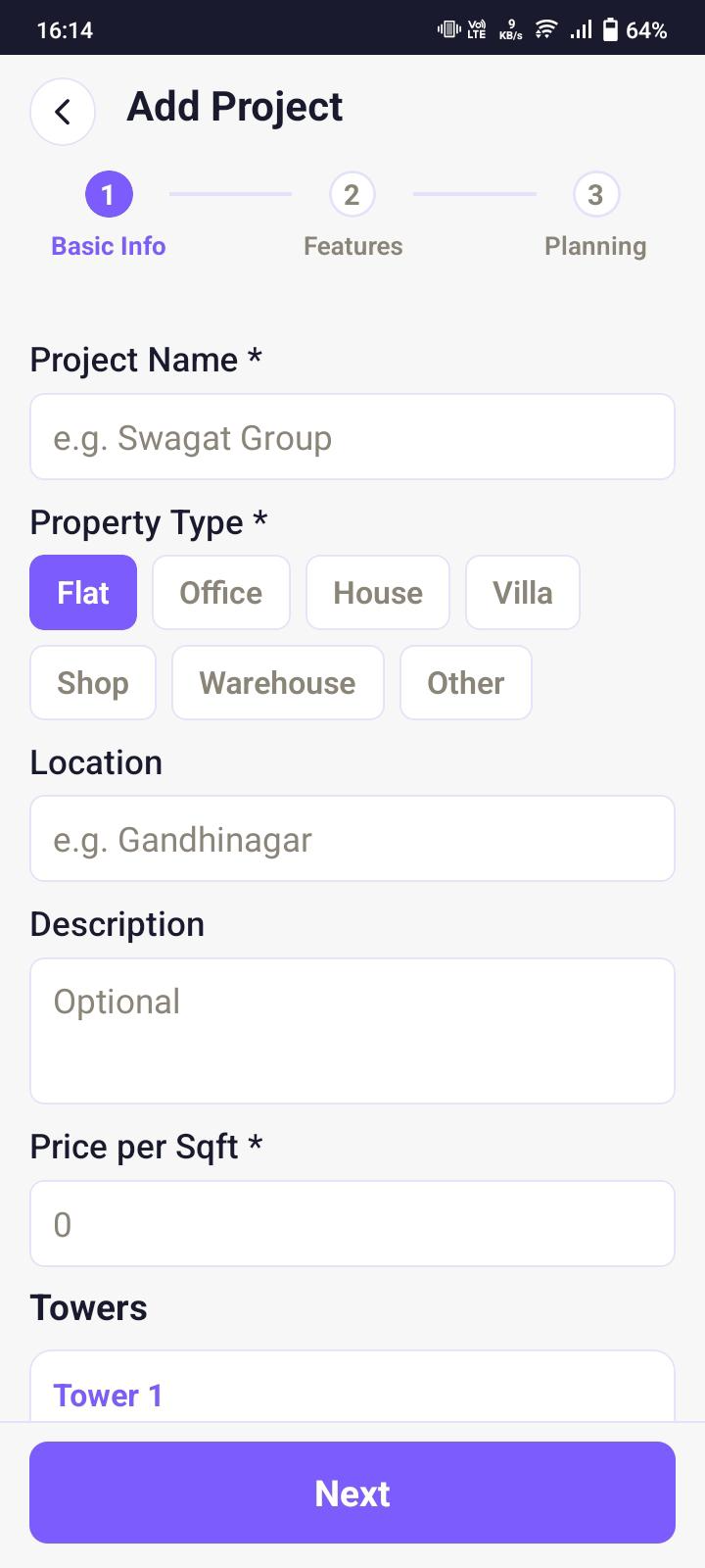 Add a Project in 3 Steps