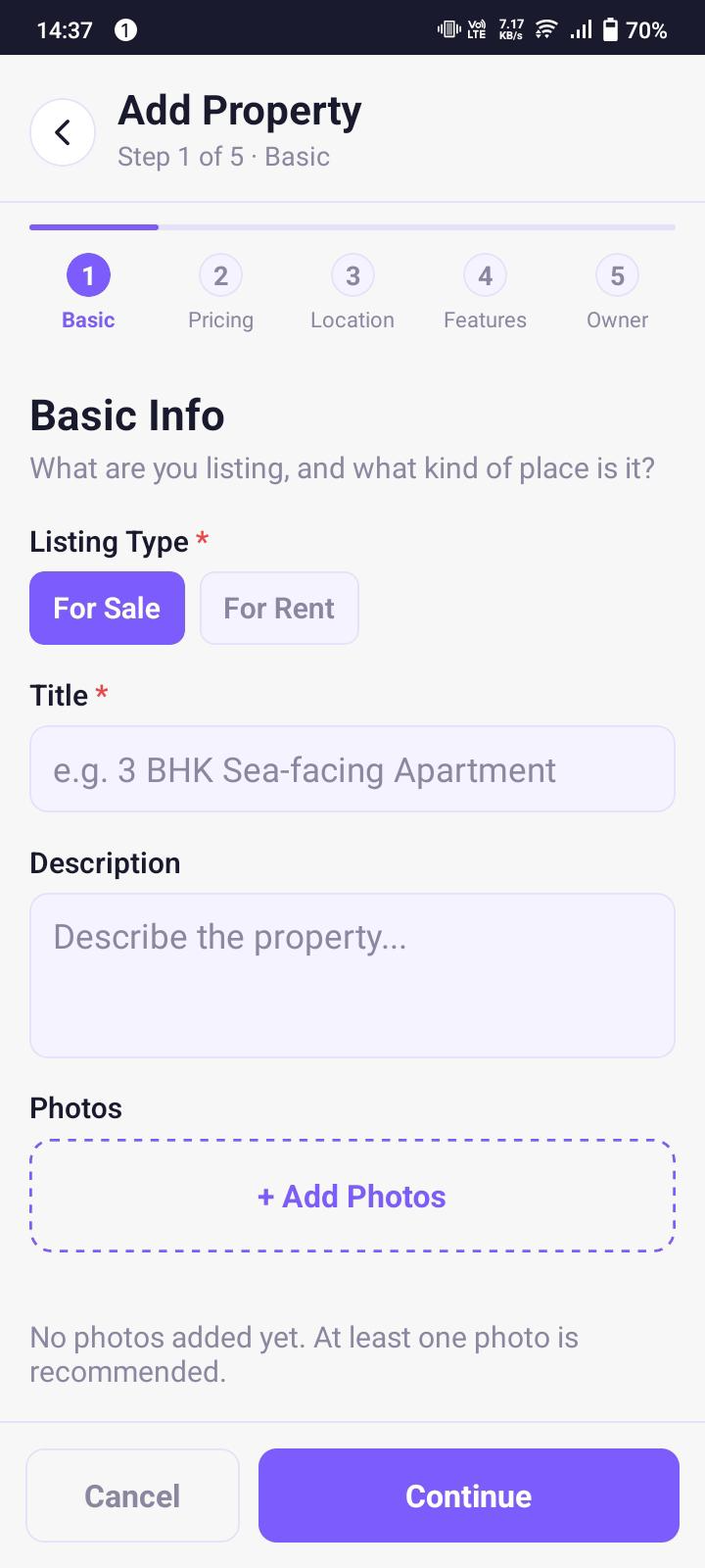 Add a Property in 5 Steps