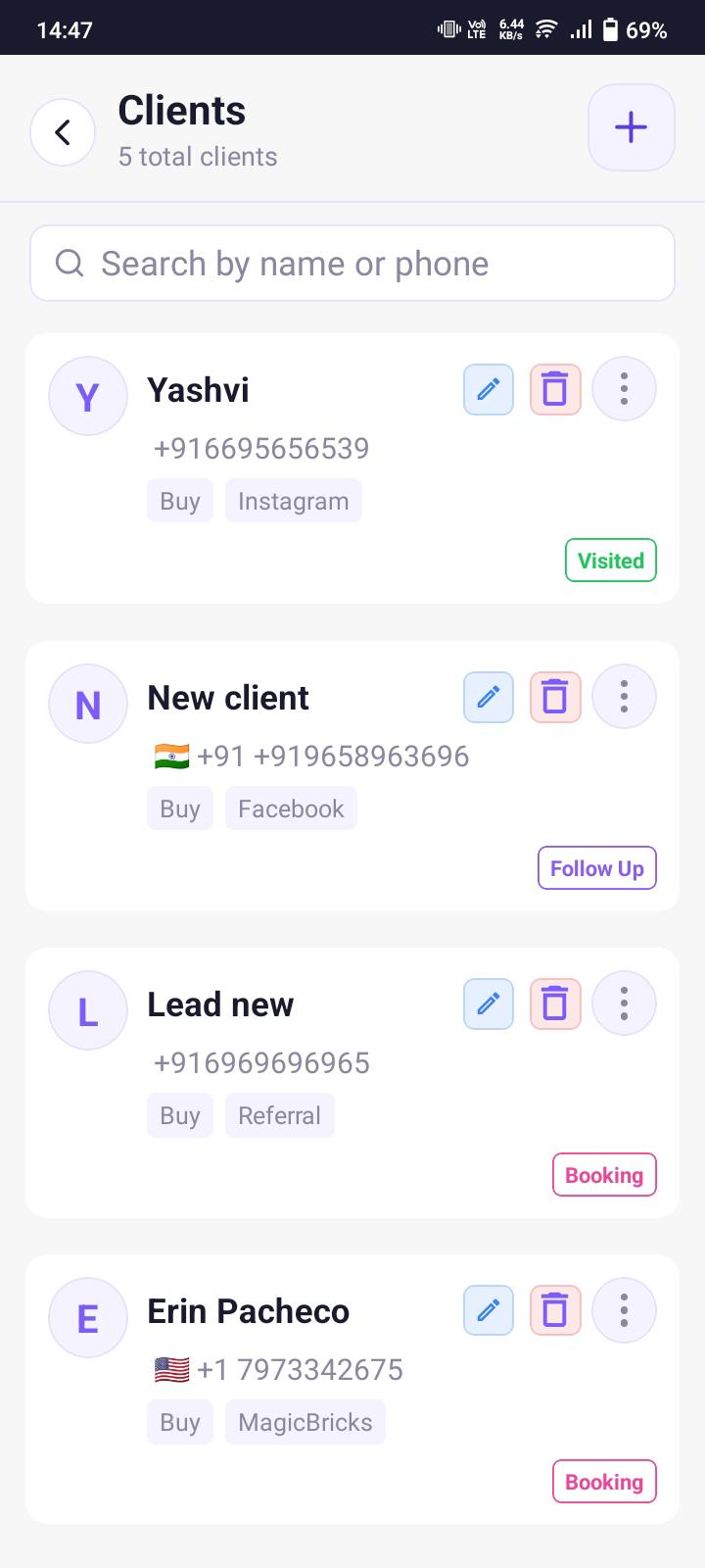 Client & Lead Management
