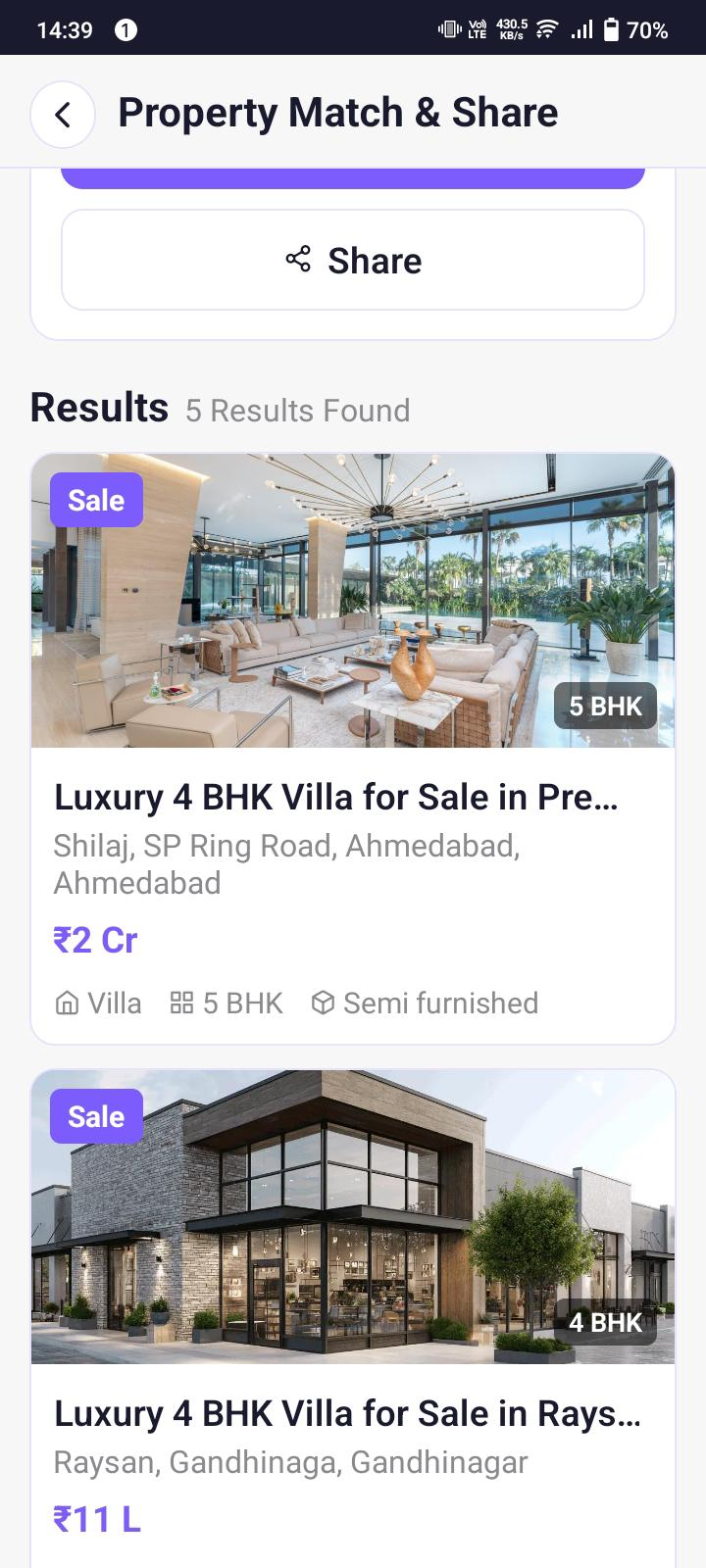 Property Match & Share